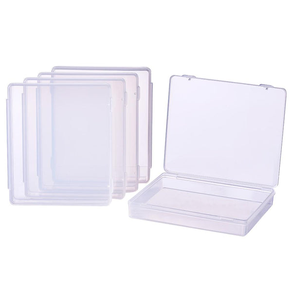 CRASPIRE 2 Set 3 Inch Transparent Plastic Jewelry Storage Flip