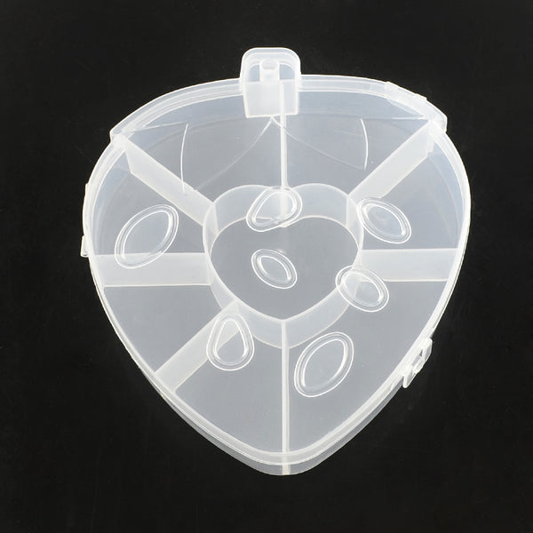 CRASPIRE 20 pcs Plastic Bead Storage Containers, 10 Compartments,  Rectangle, Clear, 14.5x6.9x2.15cm, Hole: 5.5mm, compartment: 30x24mm.