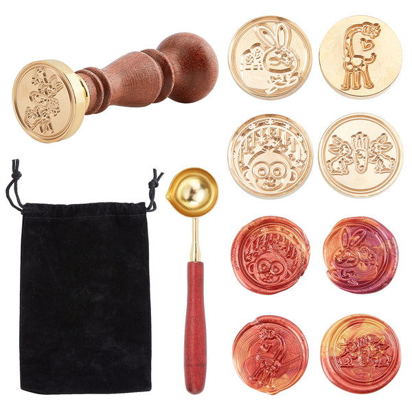 1PC Tiger Sealing Wax Stamp 30mm Brass Head Sealing Stamp