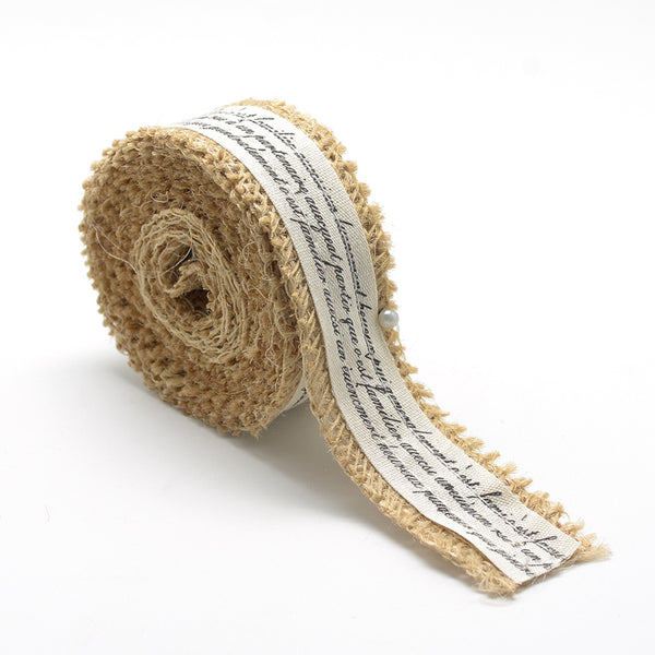 CRASPIRE Burlap Ribbon, Hessian Ribbon, Jute Ribbon, with Lace, for Jewelry  Making, Mixed Color, 2-3/8 inch(60mm), about 2.187yards/roll(2m/roll),  8rolls/bag