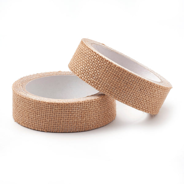 CRASPIRE Burlap Ribbon, Hessian Ribbon, Jute Ribbon, with Cotton