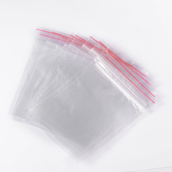 100 pc Plastic Zip Lock Bags, Resealable Packaging Bags, Top Seal, Self  Seal Bag, Rectangle, Clear, 24x16cm, Unilateral Thickness: 1.6 Mil(0.04mm)