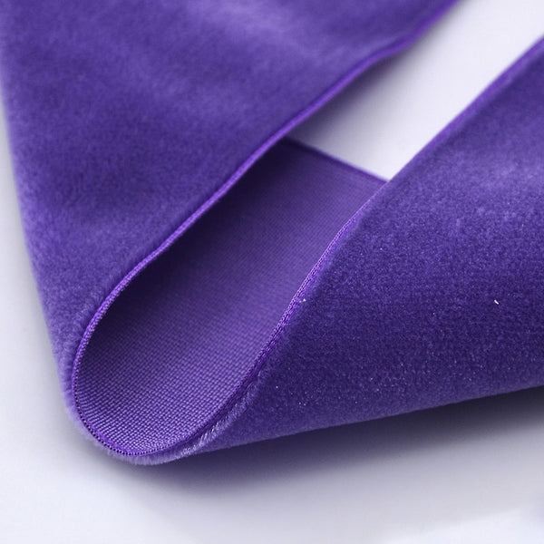 CRASPIRE 1 Roll 1-1/2 inch Single Face Velvet Ribbon, Medium Purple, 1-1/2  inch(38.1mm), about 25yards/roll(22.86m/roll)