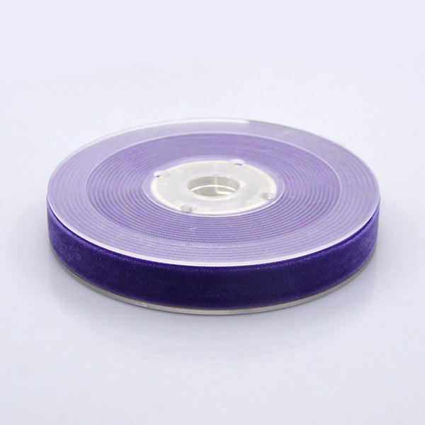 CRASPIRE 1 Roll 1-1/2 inch Single Face Velvet Ribbon, Medium Purple, 1-1/2  inch(38.1mm), about 25yards/roll(22.86m/roll)