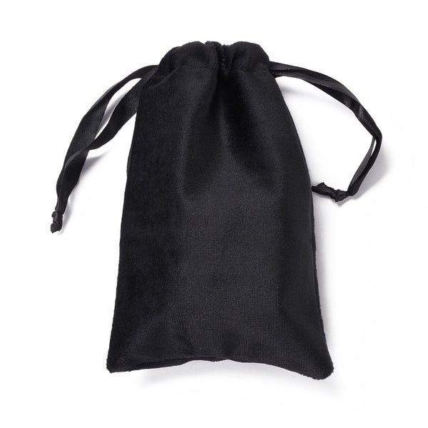 Craspire 1 Bag 12 Pcs Black Velvet Bags, 4.7x3.5 Drawstring