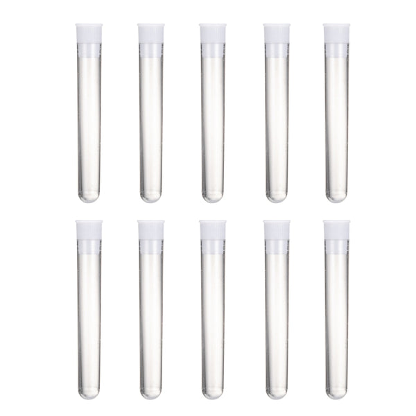 CRASPIRE 20 pcs Clear Tube Plastic Bead Containers with Lid, 12mm wide,  74.5mm long(Clear Tube), 82mm long(including the cover), Capacity: 15ml(0.5  fl. oz)