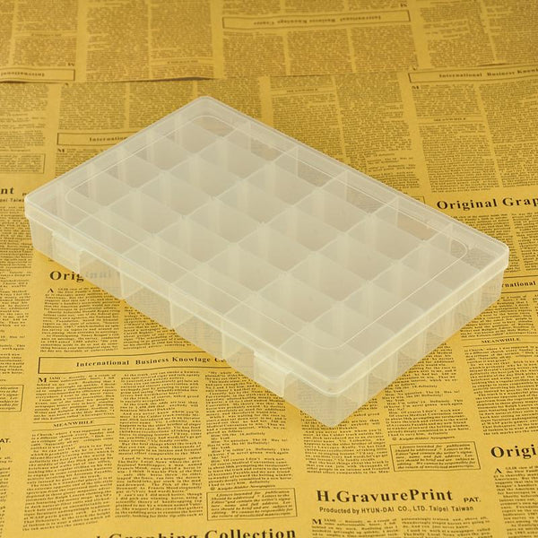 Plastic Clear Beads Display Storage Case Box, Bead Storage Containers, with  Adjustable Dividers Removable Grid Compartment, 7x13x2.3cm