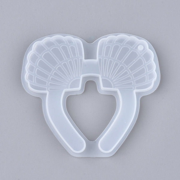 CRASPIRE DIY Silicone Molds, Resin Casting Molds, For UV Resin, Epoxy Resin  Jewelry Pendants Making, Rectangle, White, 80x46x10mm, Hole: 3.5mm, Inner  Size: 70x31x8mm