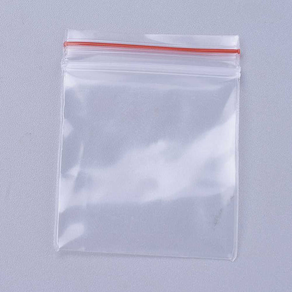 100 pc Plastic Zip Lock Bags, Resealable Packaging Bags, Top Seal, Self  Seal Bag, Rectangle, Clear, 24x16cm, Unilateral Thickness: 1.6 Mil(0.04mm)