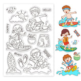 Craspire Surf Clear Stamps Silicone Stamp Seal for Card Making Decoration and DIY Scrapbooking