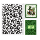 Craspire Clover Background, St. Patrick's Day Clear Stamps Silicone Stamp Seal for Card Making Decoration and DIY Scrapbooking