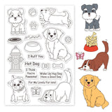 Craspire Dog Park Critters, Golden Retriever, Corgi, Shirley Clear Silicone Stamp Seal for Card Making Decoration and DIY Scrapbooking