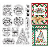 Craspire Christmas Greetings, Christmas Tree Clear Silicone Stamp Seal for Card Making Decoration and DIY Scrapbooking