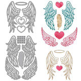 CRASPIRE Angel Wings, Hearts, Feathers Carbon Steel Cutting Dies Stencils, for DIY Scrapbooking/Photo Album, Decorative Embossing DIY Paper Card