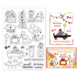 Craspire Gifts, Dogs, Animal Parties, Greetings Stamps Silicone Stamp Seal for Card Making Decoration and DIY Scrapbooking