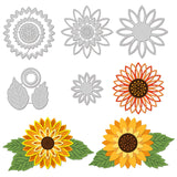 CRASPIRE Overlay Sunflower Carbon Steel Cutting Dies Stencils, for DIY Scrapbooking/Photo Album, Decorative Embossing DIY Paper Card