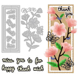 CRASPIRE Magnolia Flower Background Plate Carbon Steel Cutting Dies Stencils, for DIY Scrapbooking/Photo Album, Decorative Embossing DIY Paper Card