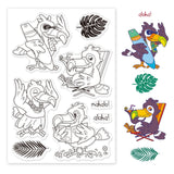 Craspire Toucan, Bird, Tropical, Cartoon, Cute Clear Stamps Silicone Stamp Seal for Card Making Decoration and DIY Scrapbooking