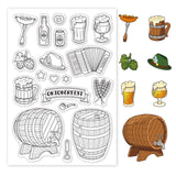 Craspire Oktoberfest Beer Liquor Wine Glass Clear Silicone Stamp Seal for Card Making Decoration and DIY Scrapbooking