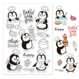 Craspire Penguin, Chef, Baking, Dessert, Cake Clear Silicone Stamp Seal for Card Making Decoration and DIY Scrapbooking