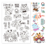 Craspire Fun Night, Animals, Music, Party Clear Silicone Stamp Seal for Card Making Decoration and DIY Scrapbooking