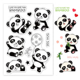 Craspire Panda, Cute, Bamboo, Balloons, Happy Birthday, Flowers, Valentine's Day Clear Silicone Stamp Seal for Card Making Decoration and DIY Scrapbooking