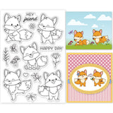 Craspire Fox, Plant, Butterfly Clear Silicone Stamp Seal for Card Making Decoration and DIY Scrapbooking