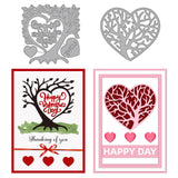 CRASPIRE Heart Tree Carbon Steel Cutting Dies Stencils, for DIY Scrapbooking/Photo Album, Decorative Embossing DIY Paper Card