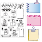 Craspire Stationery, Calendar Planner, Paper Clip, Tags Clear Silicone Stamp Seal for Card Making Decoration and DIY Scrapbooking