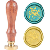 Hibiscus Wood Handle Wax Seal Stamp