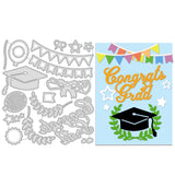 CRASPIRE Graduation, Party, Bachelor Cap, Balloons Carbon Steel Cutting Dies Stencils, for DIY Scrapbooking/Photo Album, Decorative Embossing DIY Paper Card