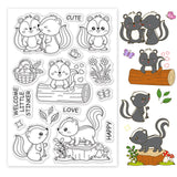 Craspire Skunk Clear Stamps Silicone Stamp Seal for Card Making Decoration and DIY Scrapbooking