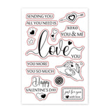 Craspire Valentine's Day Silicone Stamp Seal for Card Making Decoration and DIY Scrapbooking, Valentine's Day Themed Pattern, Love Words