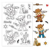 Craspire Animal, Cowboy, Cat, Cactus, Horse Clear Silicone Stamp Seal for Card Making Decoration and DIY Scrapbooking