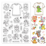 Craspire Small Animal Cool T-Shirt Clear Silicone Stamp Seal for Card Making Decoration and DIY Scrapbooking