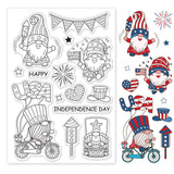 Craspire Gnome Independence Day Clear Silicone Stamp Seal for Card Making Decoration and DIY Scrapbooking