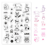 Craspire Clear Stamps Silicone Stamp Seal for Card Making Decoration and DIY Scrapbooking, Christmas, Snowman, Elk, Christmas Tree, Pine Cones, Snowflakes, Snow House