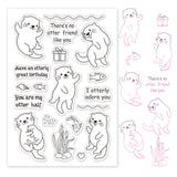 Craspire Otter Clear Silicone Stamp Seal for Card Making Decoration and DIY Scrapbooking