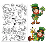 Craspire Happy St. Patrick's Day, Beer, Elf Clear Stamps Silicone Stamp Seal for Card Making Decoration and DIY Scrapbooking