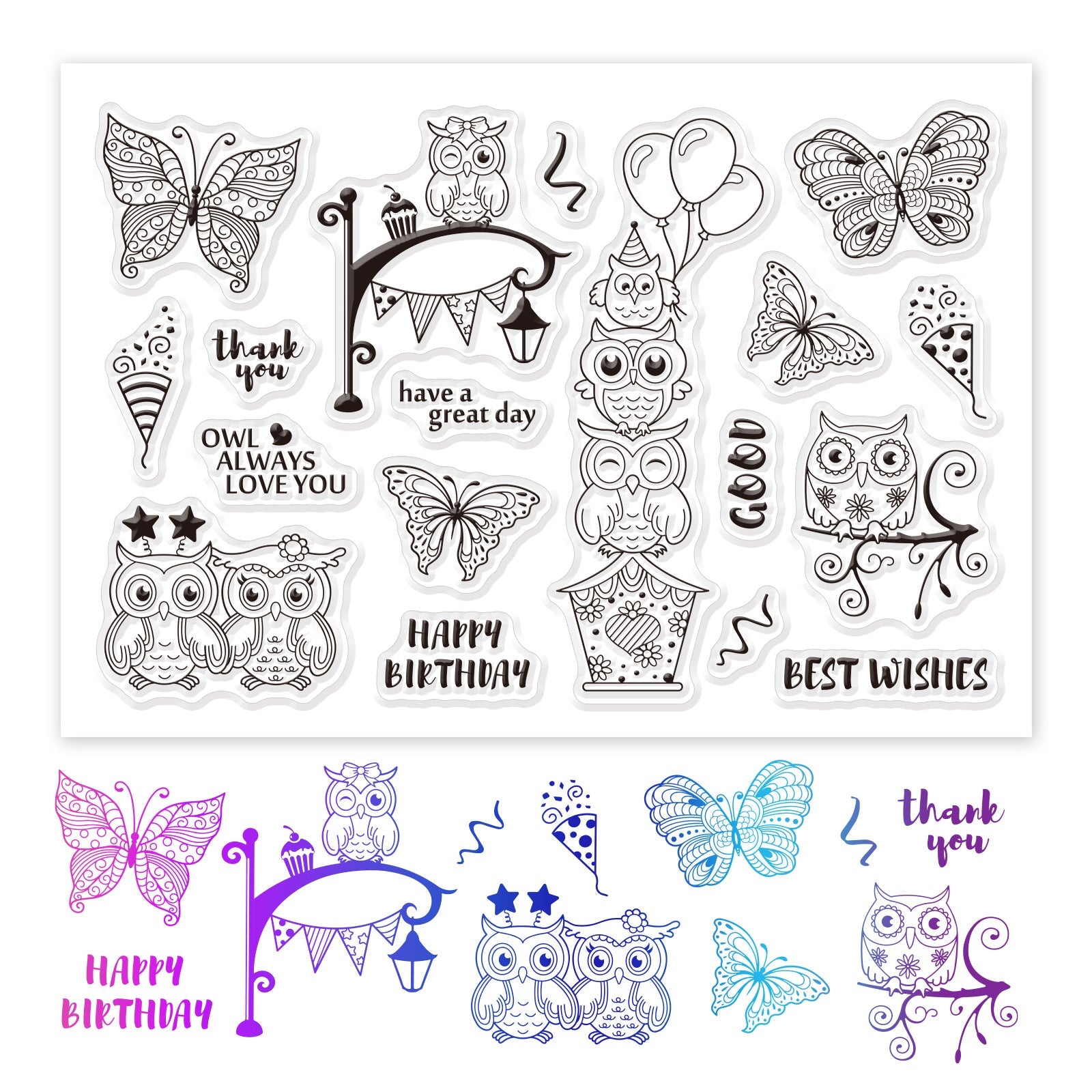 Craspire Flower Leaves Clear Stamps Silicone Stamp Cards Daisy