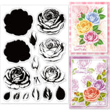 Craspire Valentine's Day Flowers, Roses Clear Silicone Stamp Seal for Card Making Decoration and DIY Scrapbooking