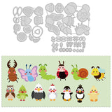 CRASPIRE Combination Animals Carbon Steel Cutting Dies Stencils, for DIY Scrapbooking/Photo Album, Decorative Embossing DIY Paper Card