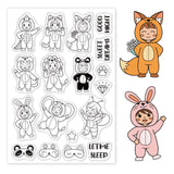 Craspire All in Onesie Animal Clothes Clear Silicone Stamp Seal for Card Making Decoration and DIY Scrapbooking