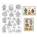 CRASPIRE Bird, House, Blessing Clear Stamps Seal for Card Making Decoration and DIY Scrapbooking