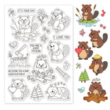 Craspire Beaver, Animal Clear Silicone Stamp Seal for Card Making Decoration and DIY Scrapbooking