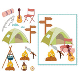 CRASPIRE Camping Tent Carbon Steel Cutting Dies Stencils, for DIY Scrapbooking/Photo Album, Decorative Embossing DIY Paper Card