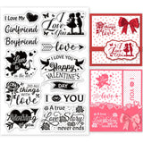 Craspire Valentine's Day Cupid, Hearts, Roses Clear Silicone Stamp Seal for Card Making Decoration and DIY Scrapbooking