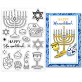 Craspire Hanukkah, Candles Clear Silicone Stamp Seal for Card Making Decoration and DIY Scrapbooking