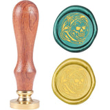 Skull Wood Handle Wax Seal Stamp