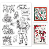 Craspire Santa Claus, Christmas Lights, Stockings, Snowflakes, Gift Bags Clear Stamps Silicone Stamp Seal for Card Making Decoration and DIY Scrapbooking